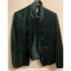 CHICOS Emerald Green Velvet Balzer